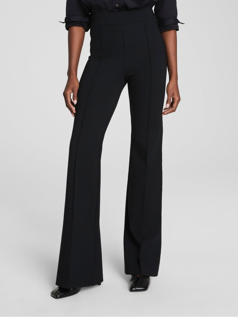 SPANX Black Perfect Plant Flare Large, Regular Length
